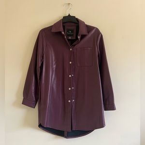 Bagatelle collection faux leather shirt jacket NWOT